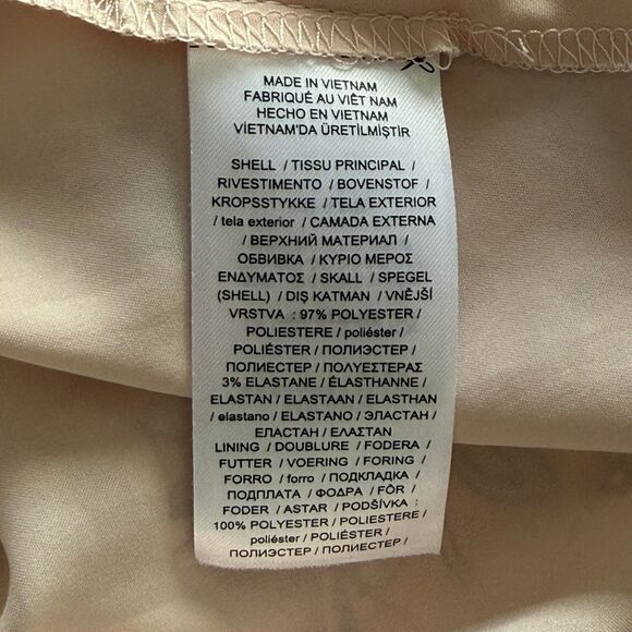 Lauren Ralph Lauren Floral Layered Crepe Dress Peach Pink Women’s Size 16 - Picture 7 of 9